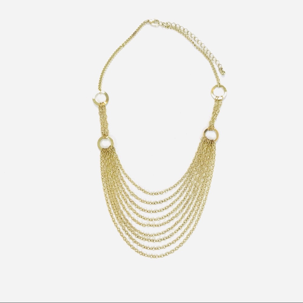 Women’s Layered Gold Chocker Statement Necklace